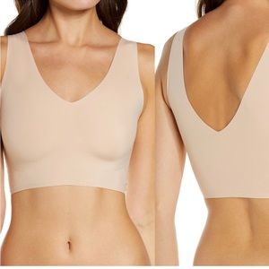 True & Co. V-Neck Cream Bra